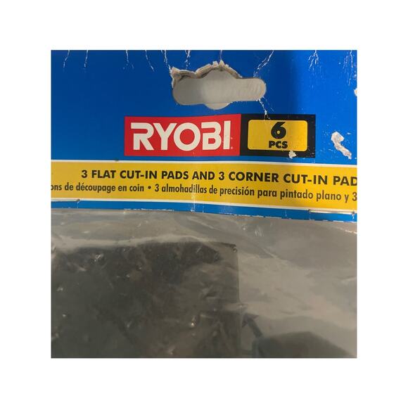 Ryobi 6 pcs= 3 Flat 3 Corner Cut-In Paint Pads Fits Most Brands NWT A117FC6 - Picture 6 of 9